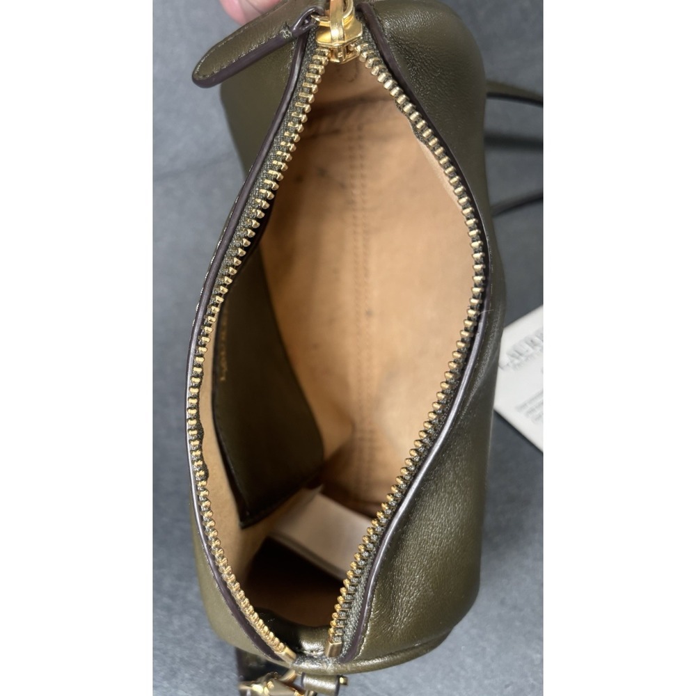 Lauren Ralph Lauren Crossbody Bag Women's One Size Olive Green Leather Chain - Picture 8 of 16